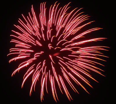 Drone Flying Through Fireworks Video