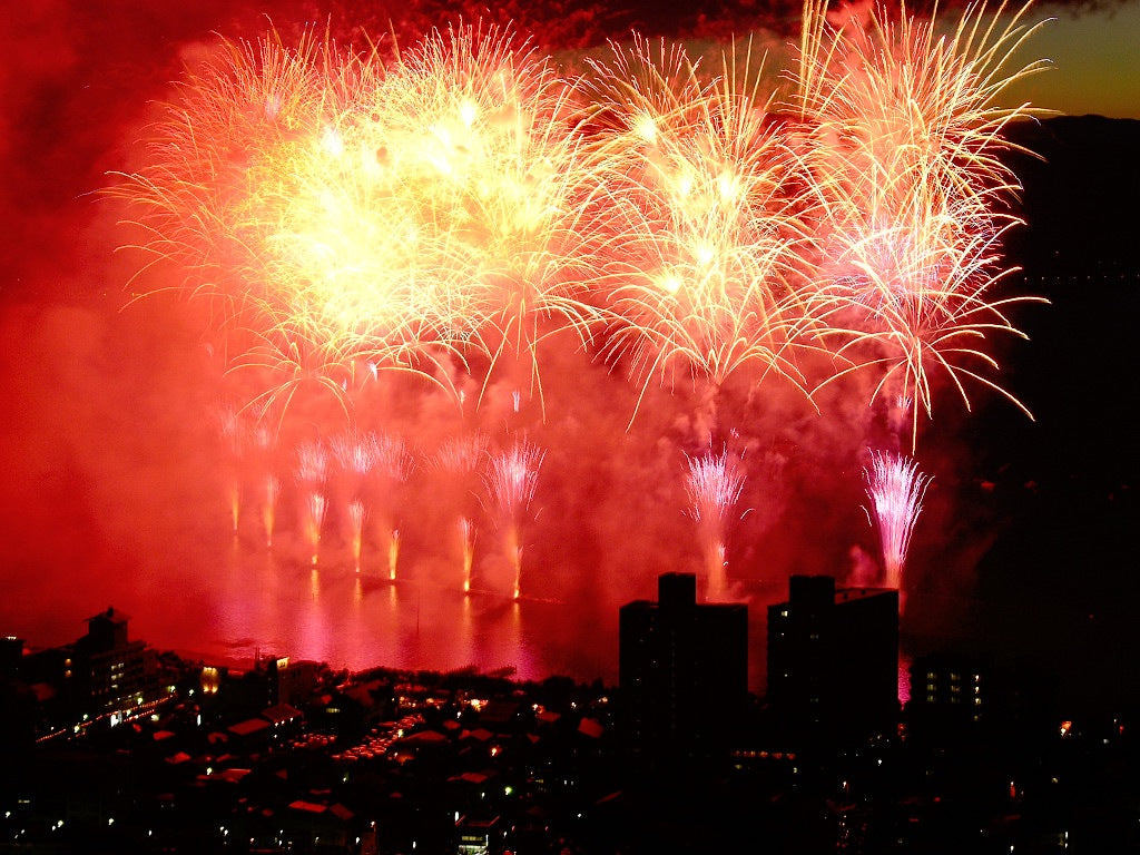 Victory Day Fireworks In Russia 2015