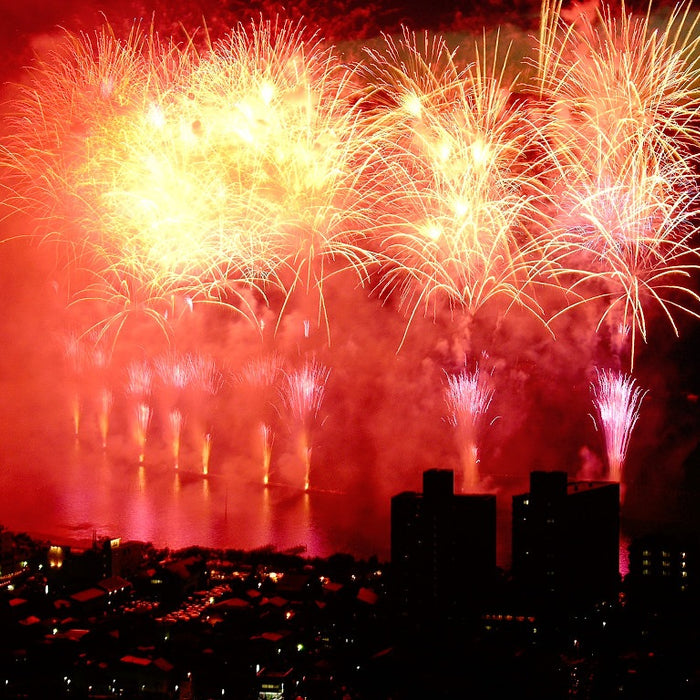 Victory Day Fireworks In Russia 2015