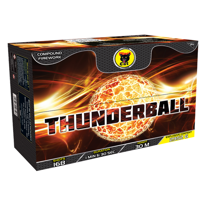 NEW FOR 2024 - THUNDERBALL COMPOUND CAKE BY BLACK CAT FIREWORKS