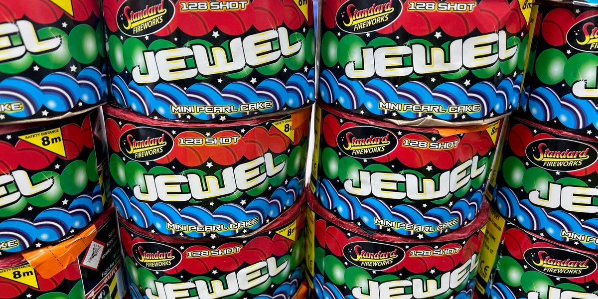 New For 2024 - Jewel Mini Pearl Cake - 128 Shot Low Noise Firework ...