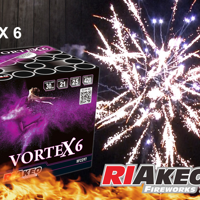 NEW FOR 2024 - VORTEX SIX 21 SHOT FIREWORK CAKE