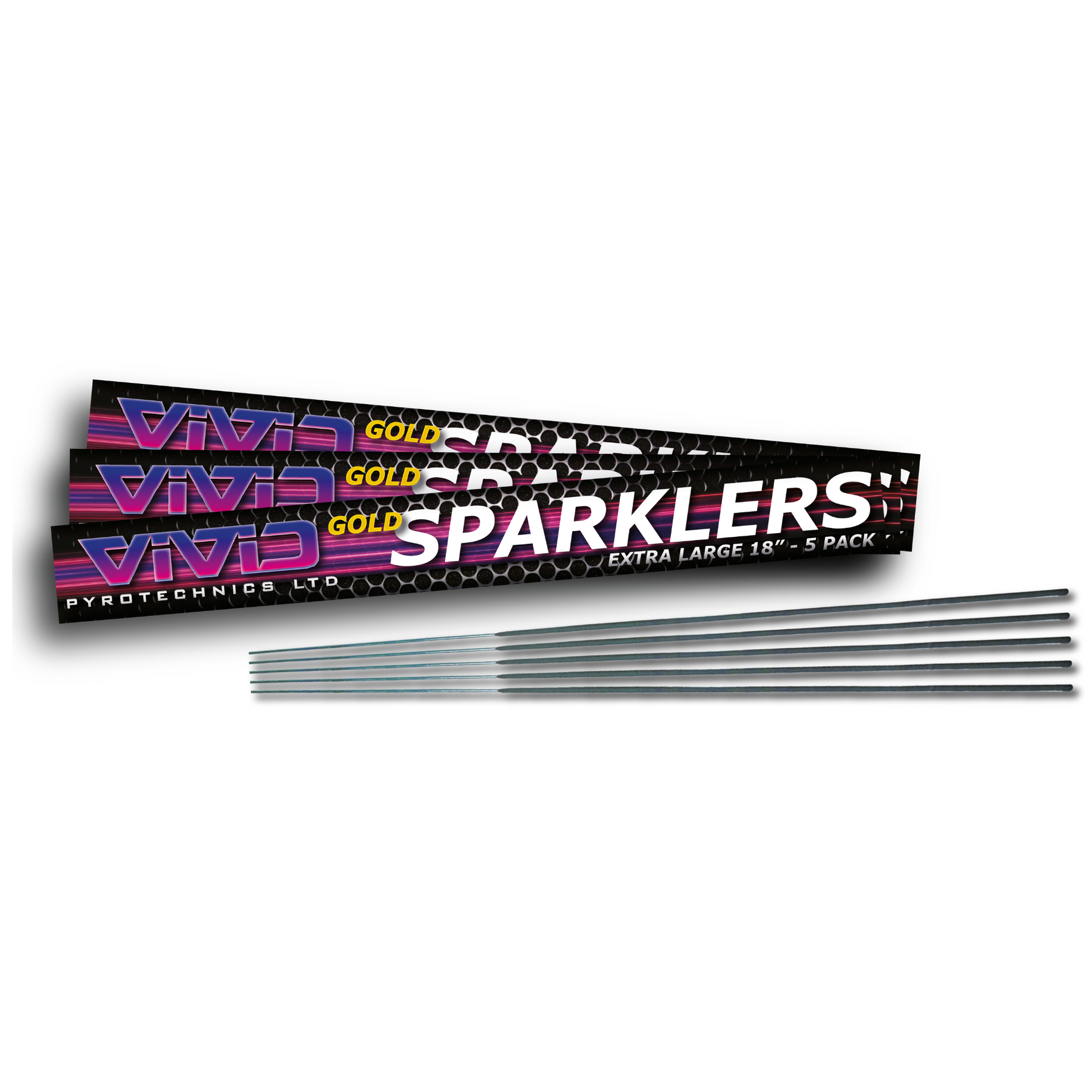 NEW FOR 2023 - 18 INCH SPARKLERS BY VIVID PYROTECHNICS