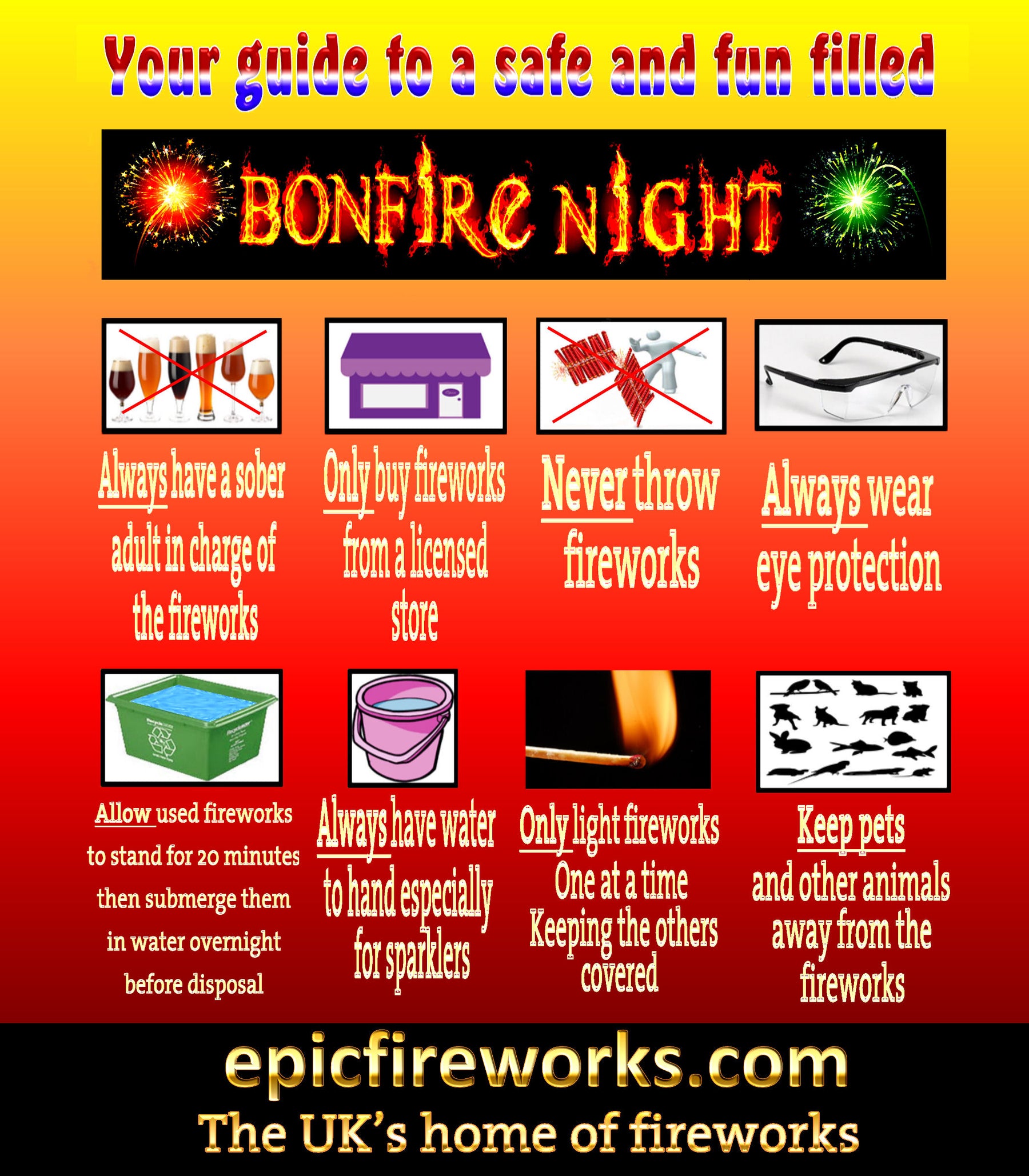 Please respect fireworks - fireworks and bonfires ruin lives in a flash