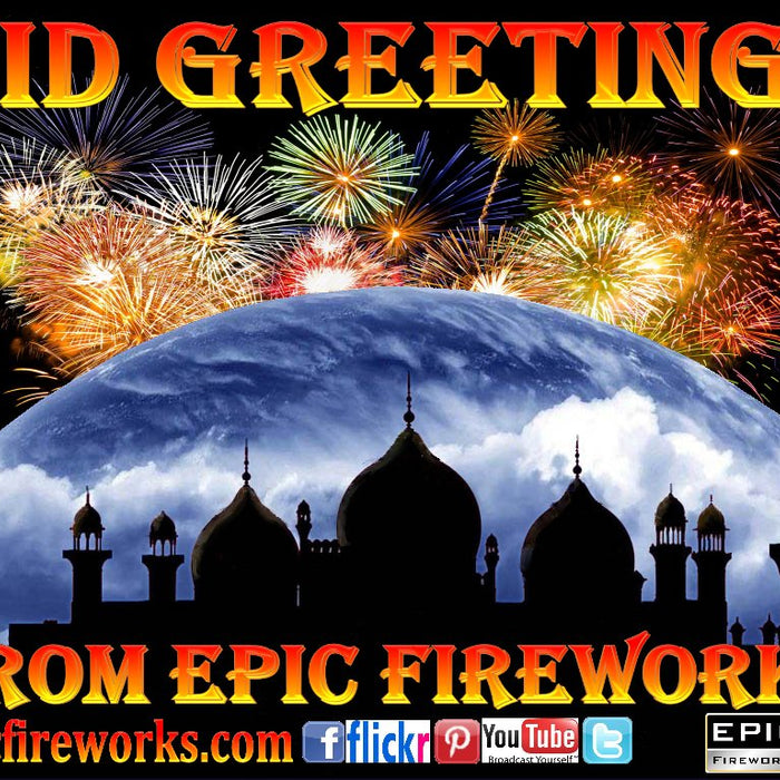 Fireworks during the celebration of Eid