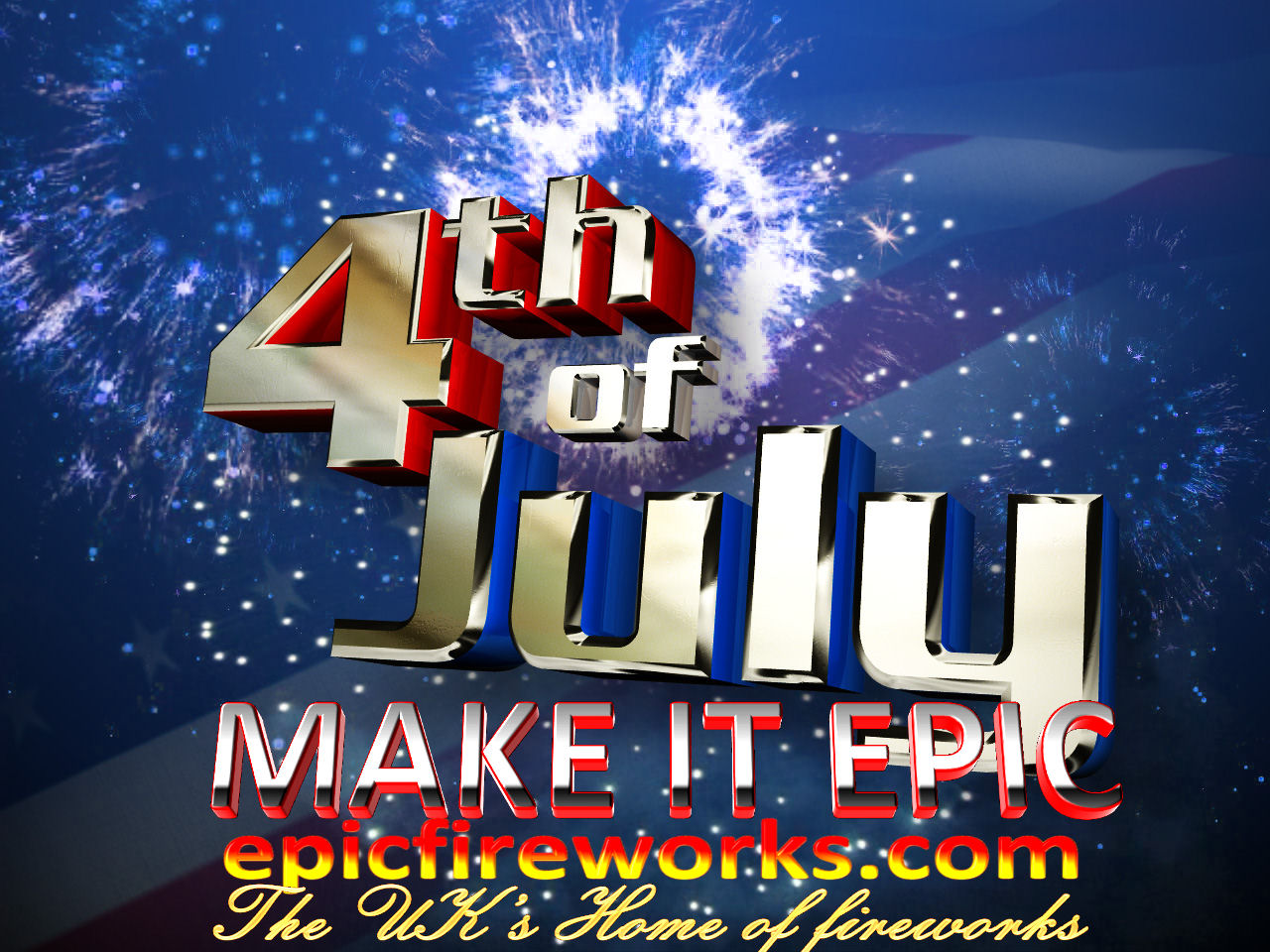 4th of July Celebration Poster - Epic Fireworks