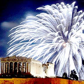 Greek Easter with Fireworks