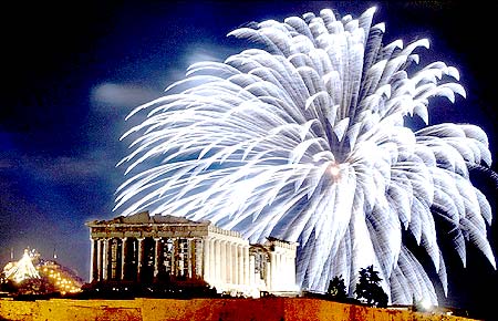 Greek Easter with Fireworks