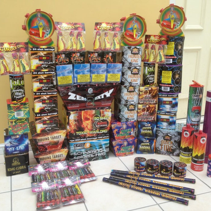 Epic Fireworks - boot full, backseat full, just another regular trip to the epic showroom