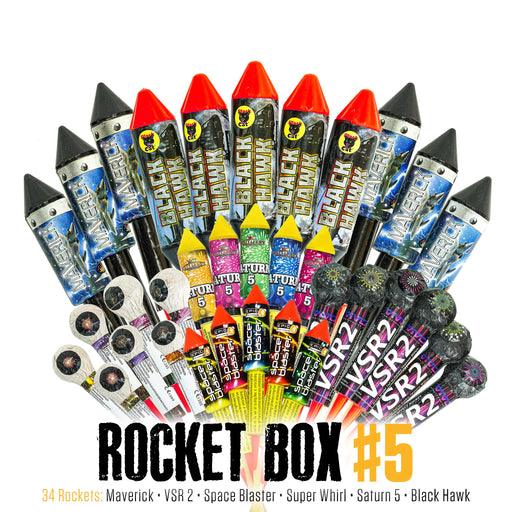 Professional Rocket Box 5 - 34 Rockets - Epic Fireworks