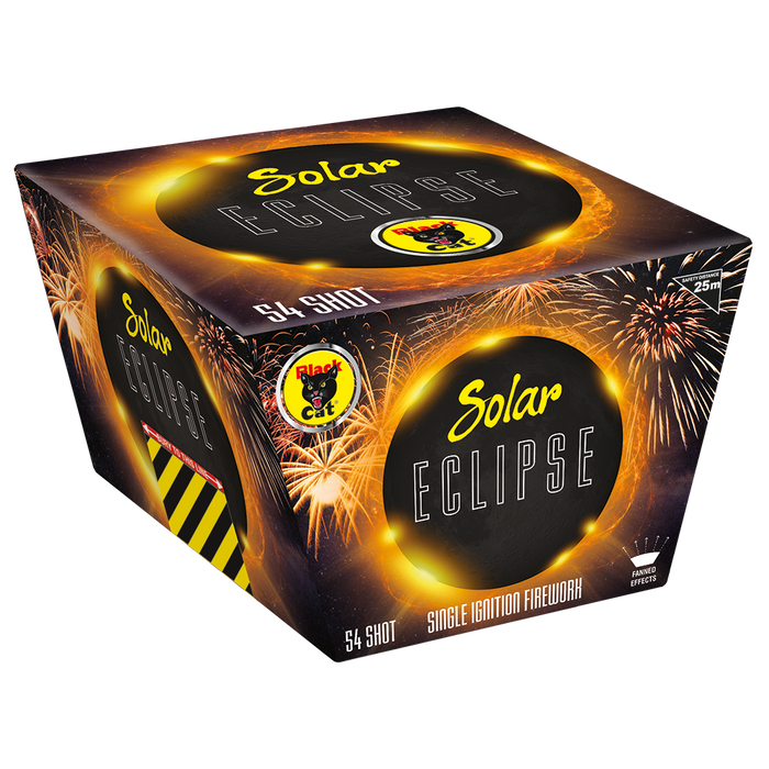 Solar Eclipse 43 shot cake by Black Cat Fireworks