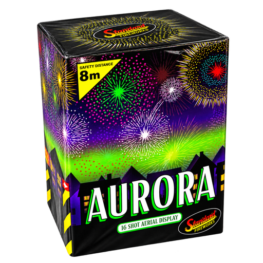 Aurora 16 Shot Firework Cake by Standard Fireworks