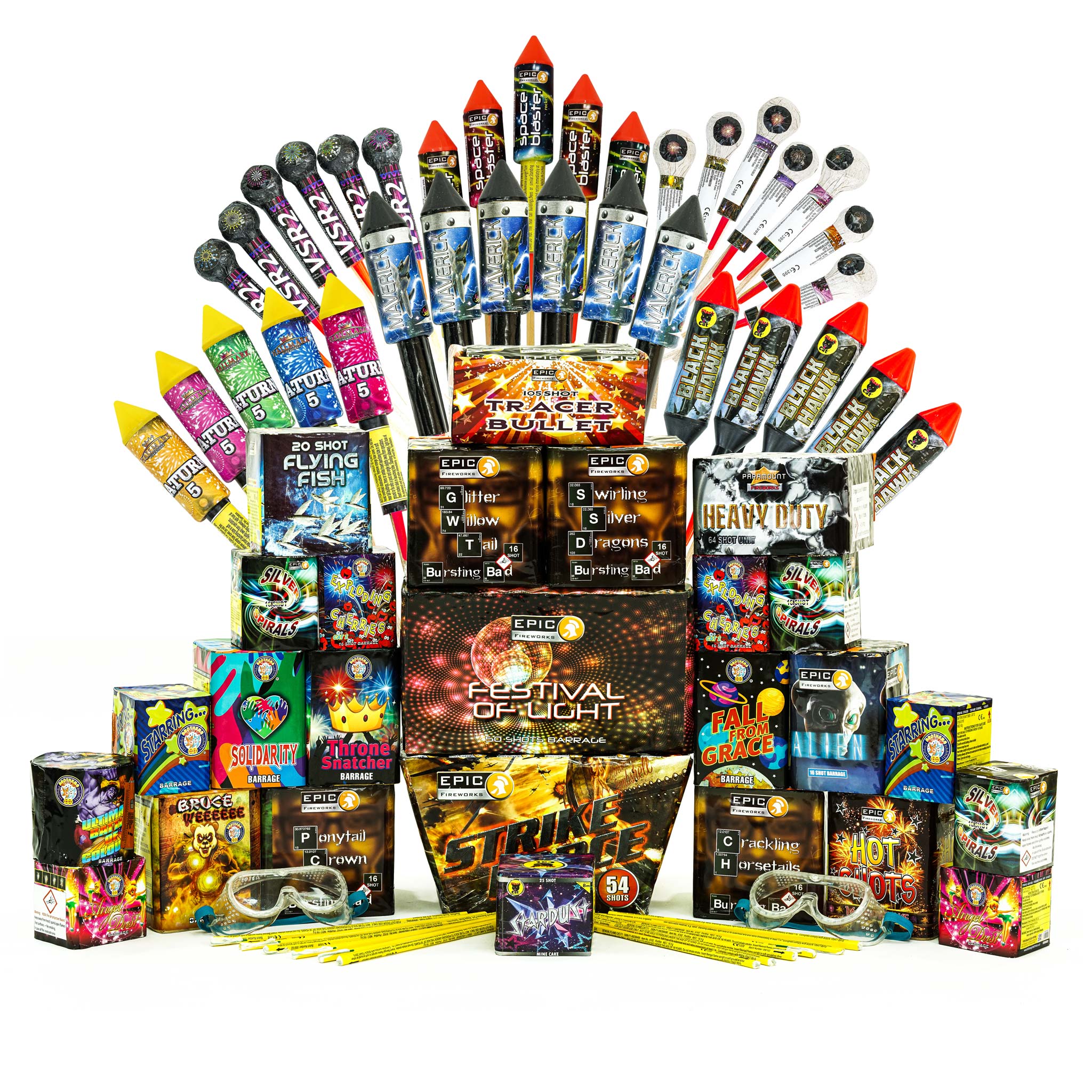 Firework Sample Pack Firework Kits and Packs by Epic Fireworks