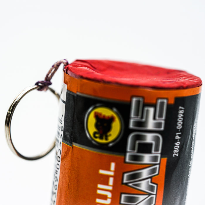 Ring Pull Orange smoke grenade by Black Cat Fireworks