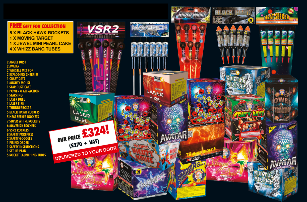 Firework Sample Pack Firework Kits and Packs by Epic Fireworks
