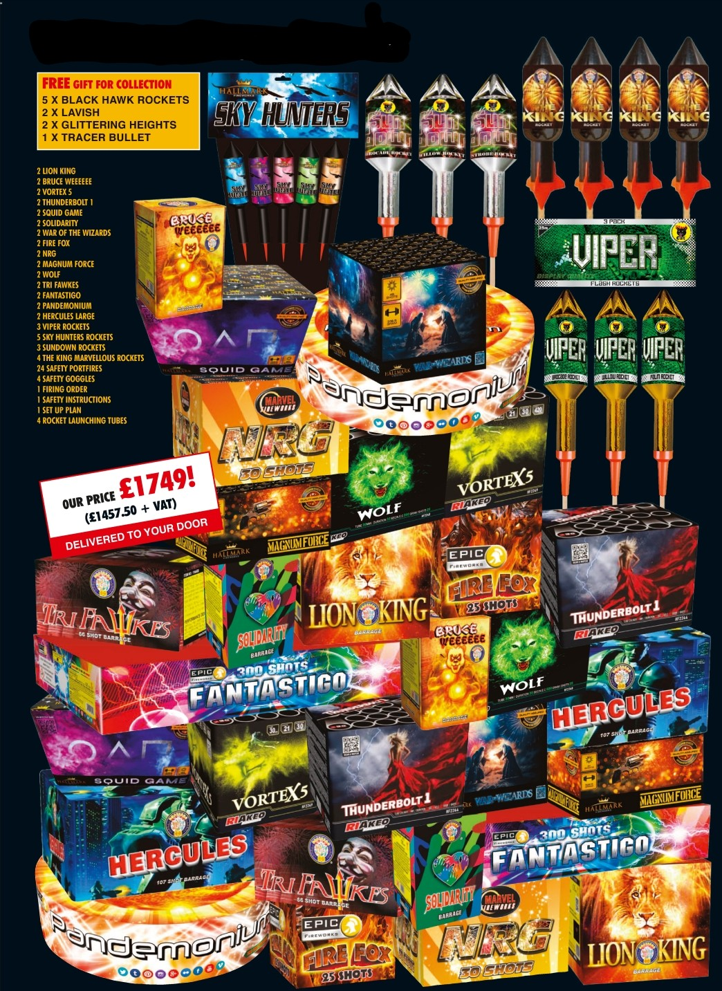 Giant Bonfire D.I.Y Fireworks Display Pack by Epic Fireworks