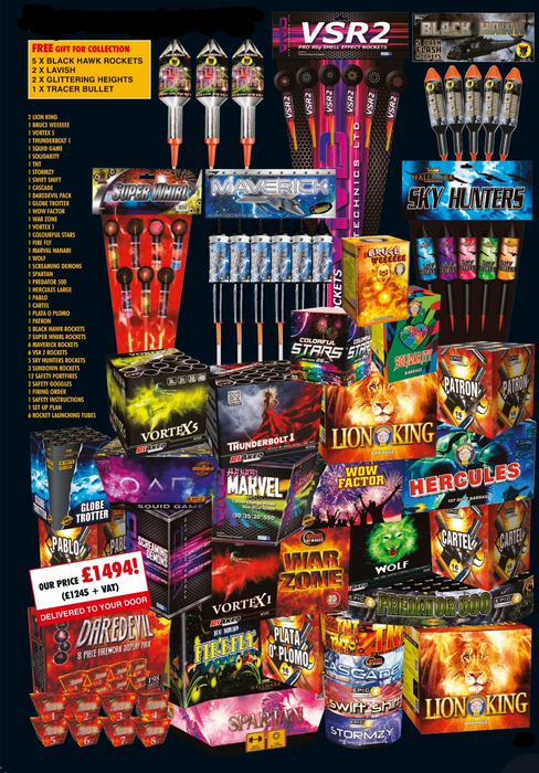 H,D and Q 1.3G Consumer Firework Display Pack by Epic Fireworks
