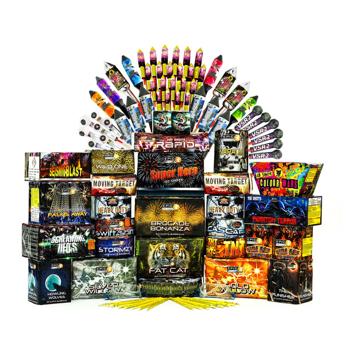 H,D and Q 1.3G Consumer Firework Display Pack by Epic Fireworks