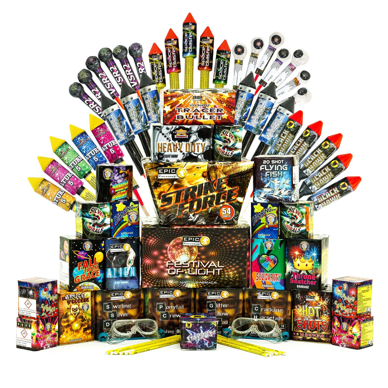 Firework Sample Pack Firework Kits and Packs by Epic Fireworks