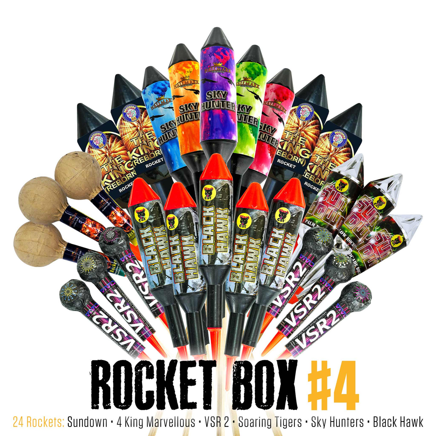 Professional Rocket Box 4 - 24 x 1.3G Rockets — Epic Fireworks