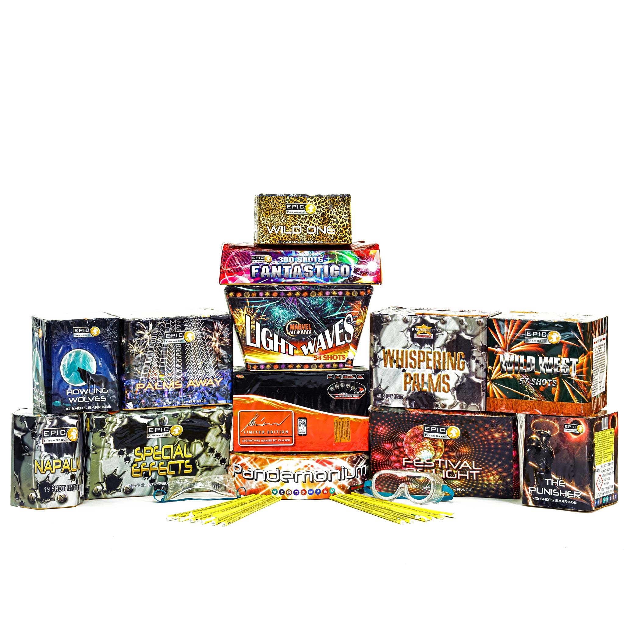 Firework Sample Pack 1.3G Consumer Firework Packs by Epic Fireworks
