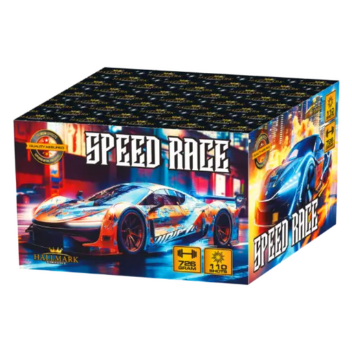 Speed Race 110 Shot cake by Hallmark Fireworks
