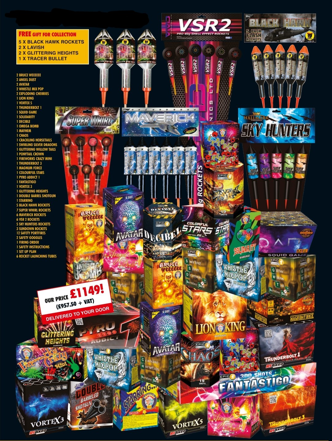 Firework Pack Single The Legend 1.3G DIY Firework Pack by Epic Fireworks