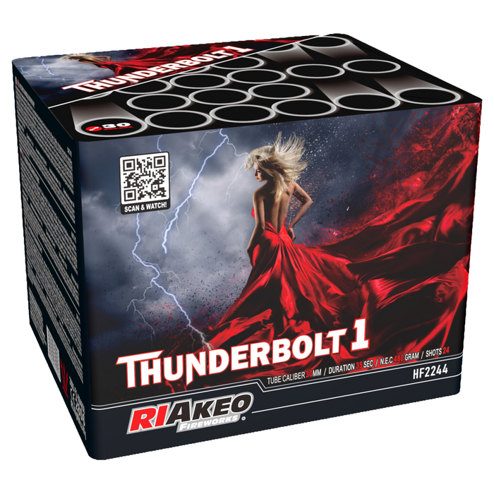 Thunderbolt one 24 Shot Cake by Riakeo Fireworks