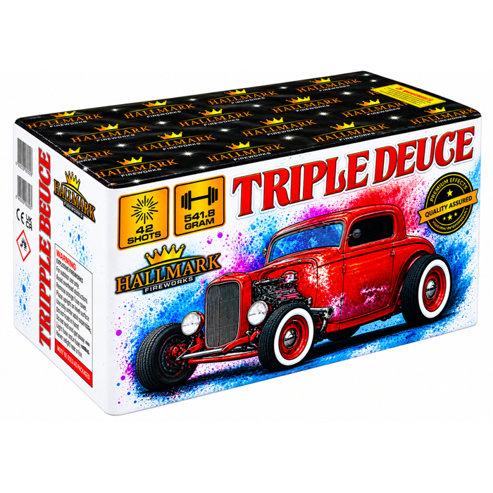 Triple Deuce 42 shot barrage by Hallmark Fireworks