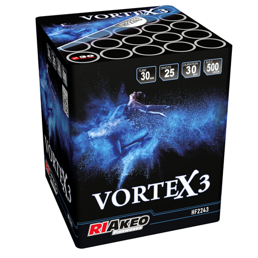 Vortex Three 25 Shots Cake by Riakeo Fireworks