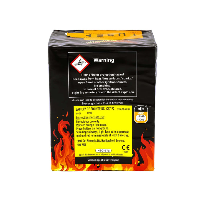 Dragon Fire Fountain Warning Label