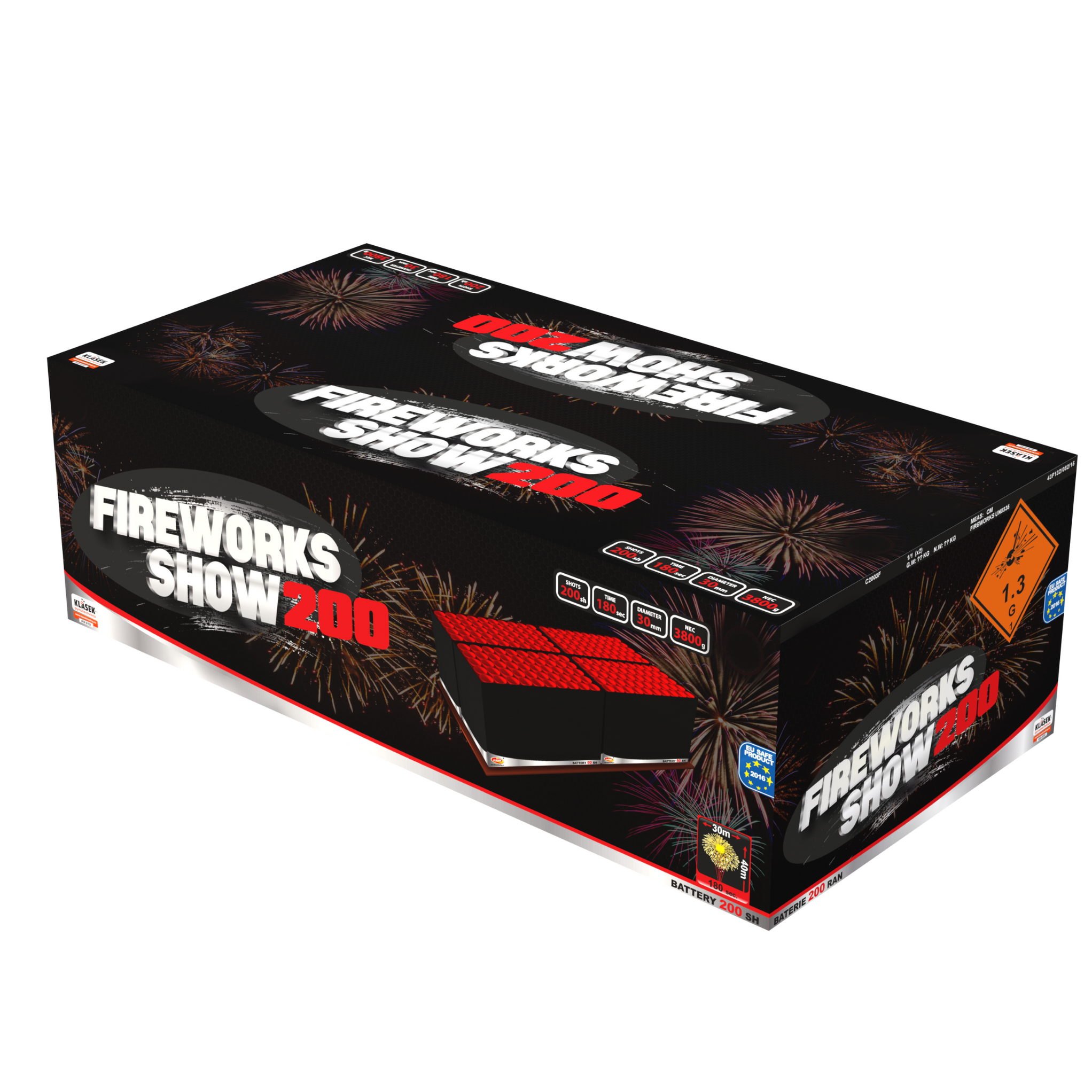 Fireworks Show 200 Shot Compound Firework Cake — Epic Fireworks