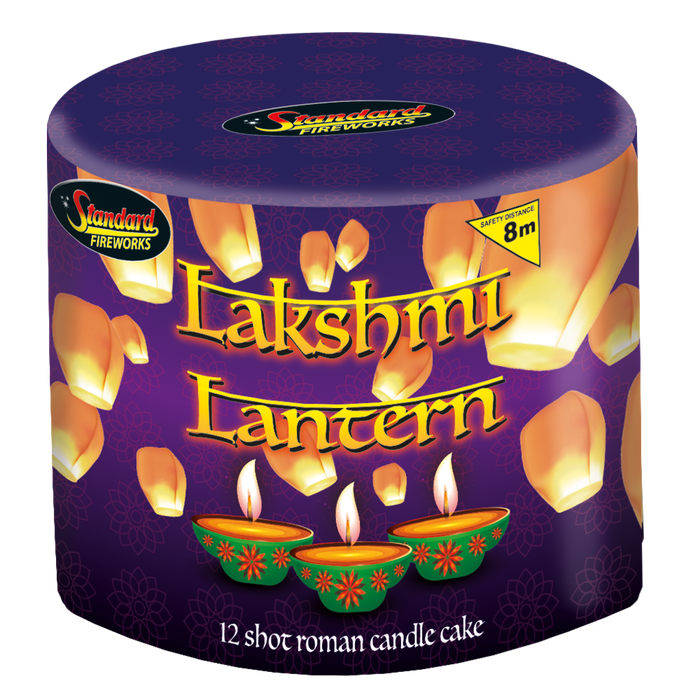 Lakshmi Lantern 12 Shot Roman Candle Cake