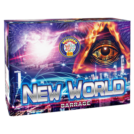 New World 50 Shots cake by Brothers Pyrotechnics