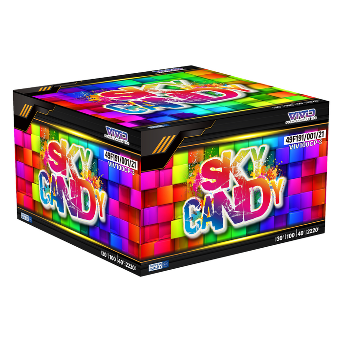 Sky Candy compound firework by Vivid Pyrotechnics