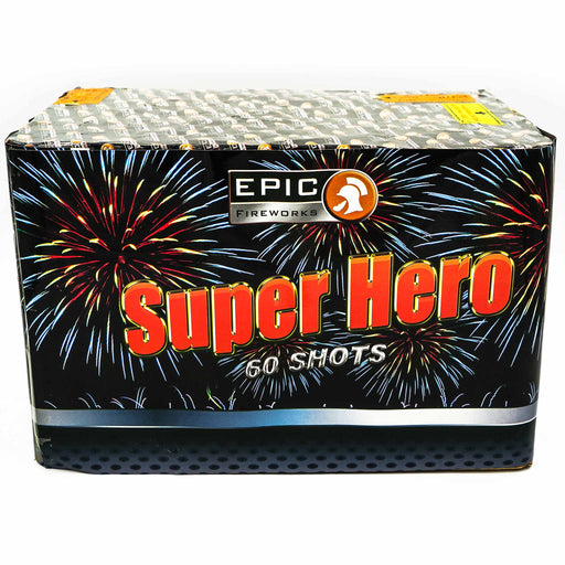 Super Hero 60 Shots 1.3G Firework Barrage by Epic Fireworks